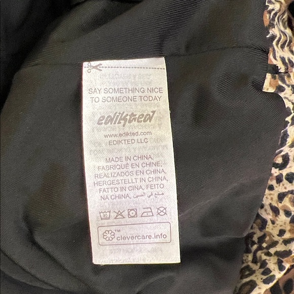 Edikted Leopard Ruffle Mini Skirt - Picture 7 of 10